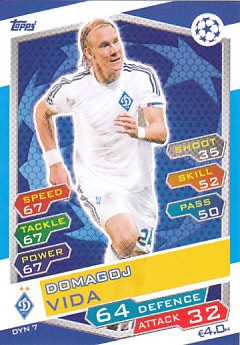 Domagoj Vida Dynamo Kyiv 2016/17 Topps Match Attax CL #DYN07